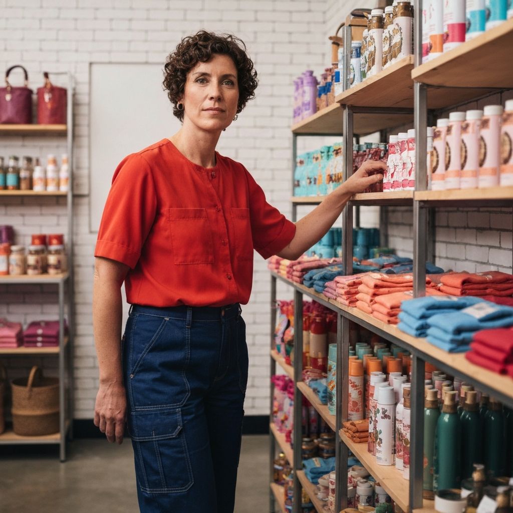 Successful Shopify store owner smiling with their thriving business